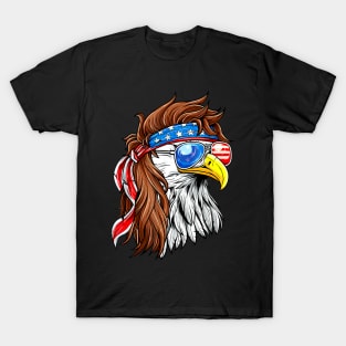 Patriotic Bald Eagle Mullet Usa American Flag 4Th Of July T-Shirt